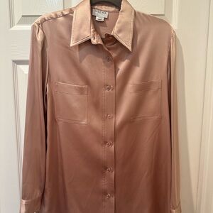 Oscar de la Renta 100% silk blouse size L absolutely beautiful.